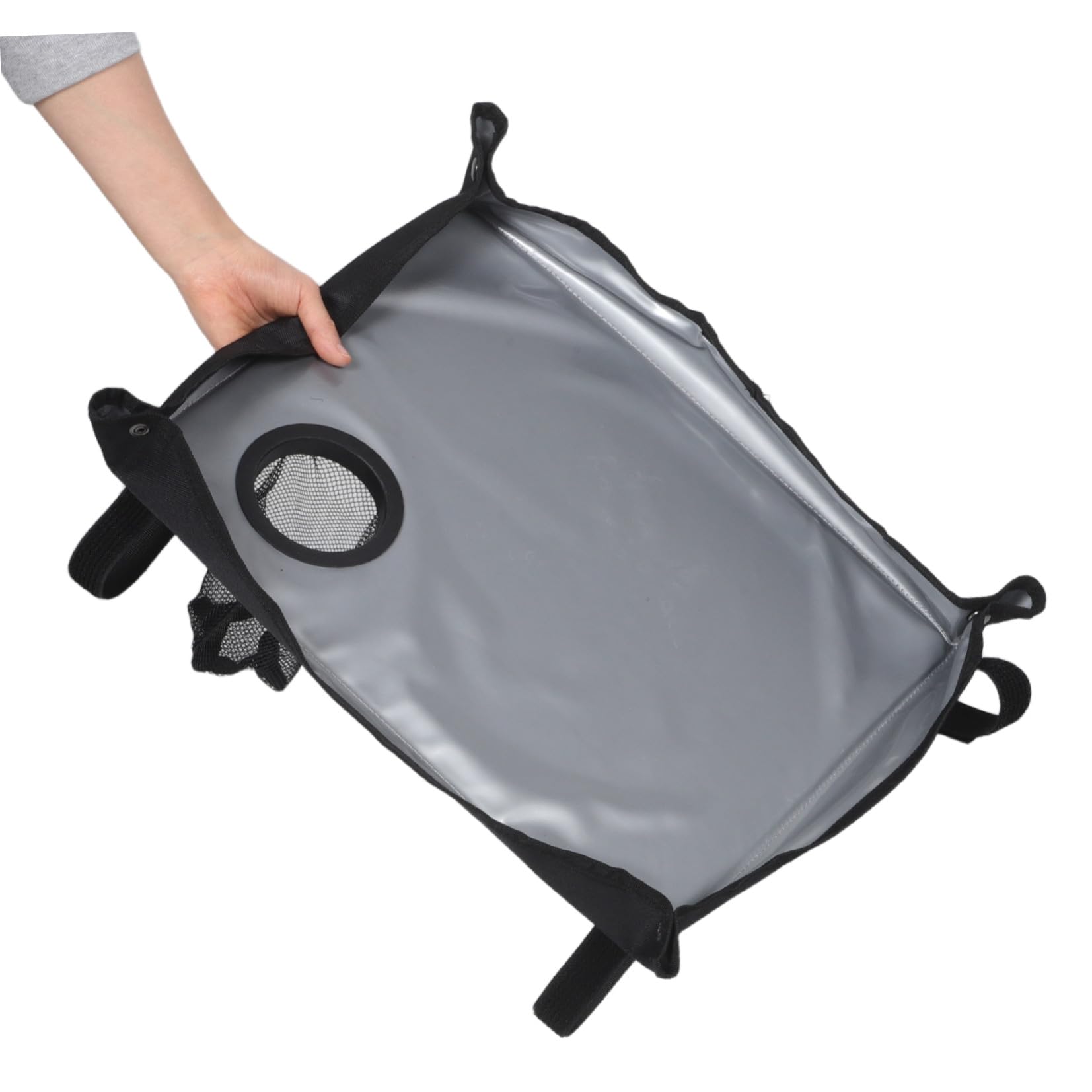 Beavorty Vassoio per Deambulatore Anziani Antiscivolo Portabicchieri, Tavolino Portatile Leggero e Pieghevole per Uso Quotidiano e Viaggi, Accessorio Ergonomico per Ausilio Mobilità