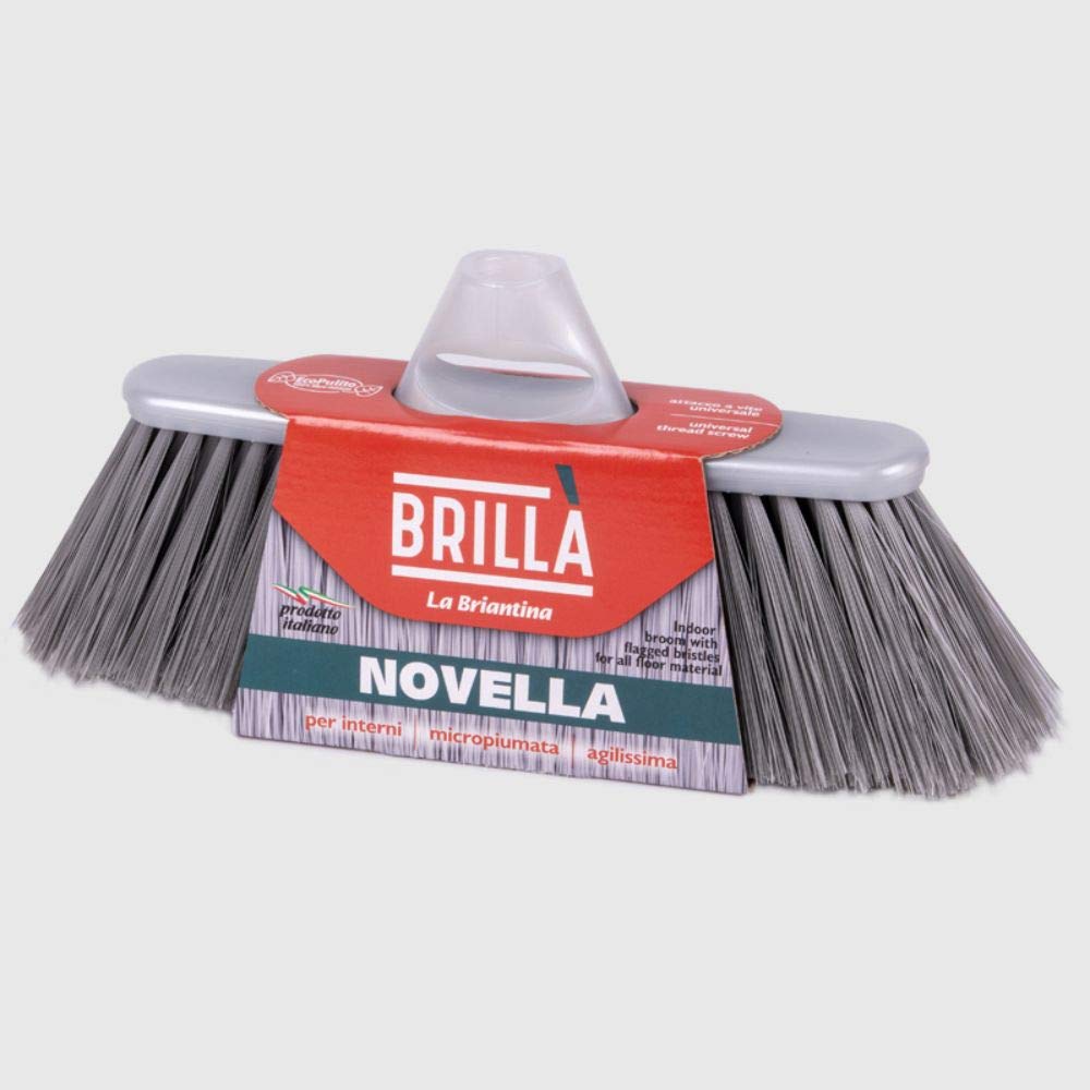 Balai d'intérieur Novella La Briantina avec poils micro-plumes pour tous sols