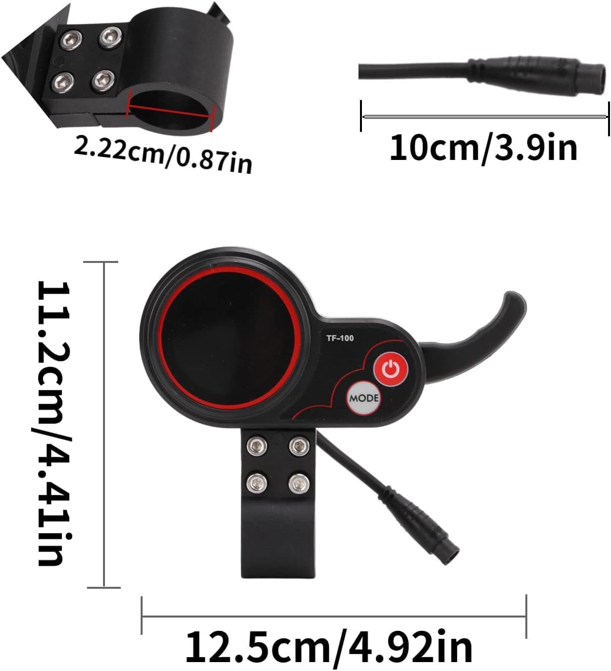 Acceleratore A Pollice Elettrico Con Display LCD, Acceleratore A Pollice Per Bici Elettrica Con Controllo Intelligente A 6 Pin Per Skateboard Elettrico Scooter Elettrico