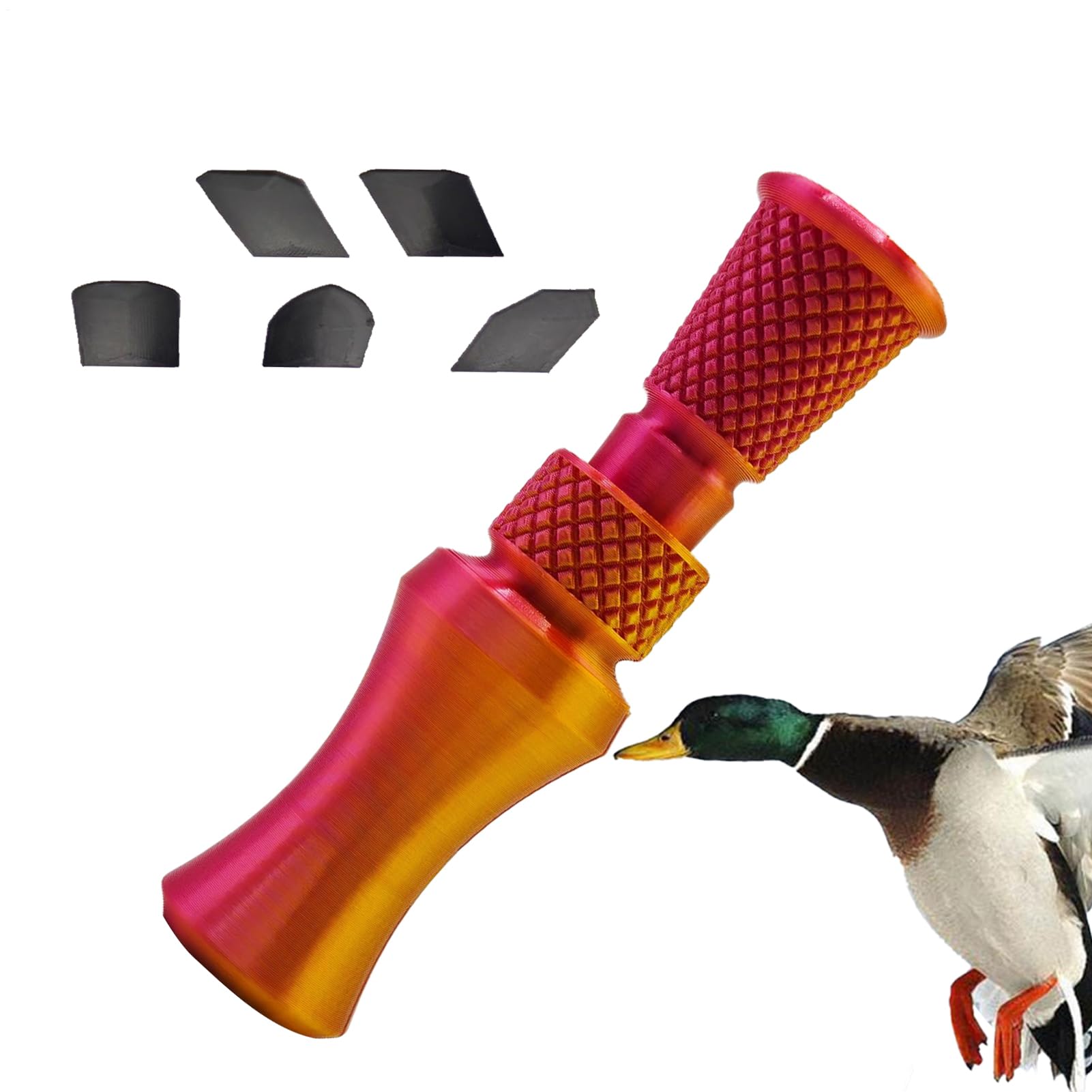 Duck Call | 3D Printed Waterfowl Hunting Calls - Funny Portable Whistle with 5 Replaceable Sound Chips for Adults Kids Training Outdoor Game