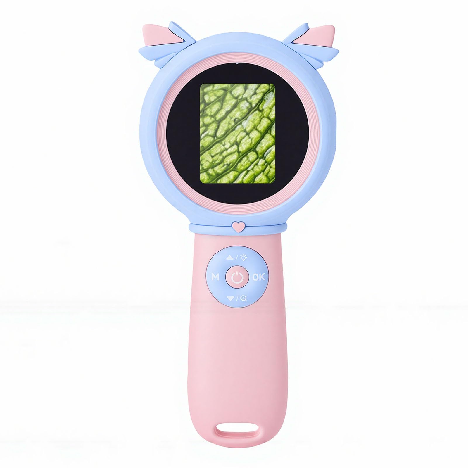 Generic Microscopio Digitale per Bambini con Schermo da 2 Pollici Strumento Educativo Portatile per Giovani Scienziati (PINK)