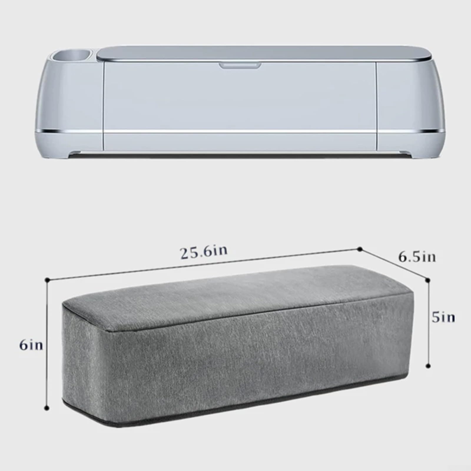 Cubierta de máquina para Cricut Maker 3 para Maker For Maker For Explore Air 2, cubierta protectora de máquina de troquelado, protector de polvo de tela Oxford gris con bolsillos de