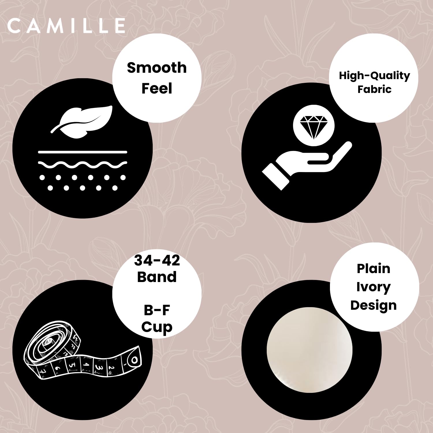 Camille Body Gainant à Armatures et Dentelle - Ivoire 100G