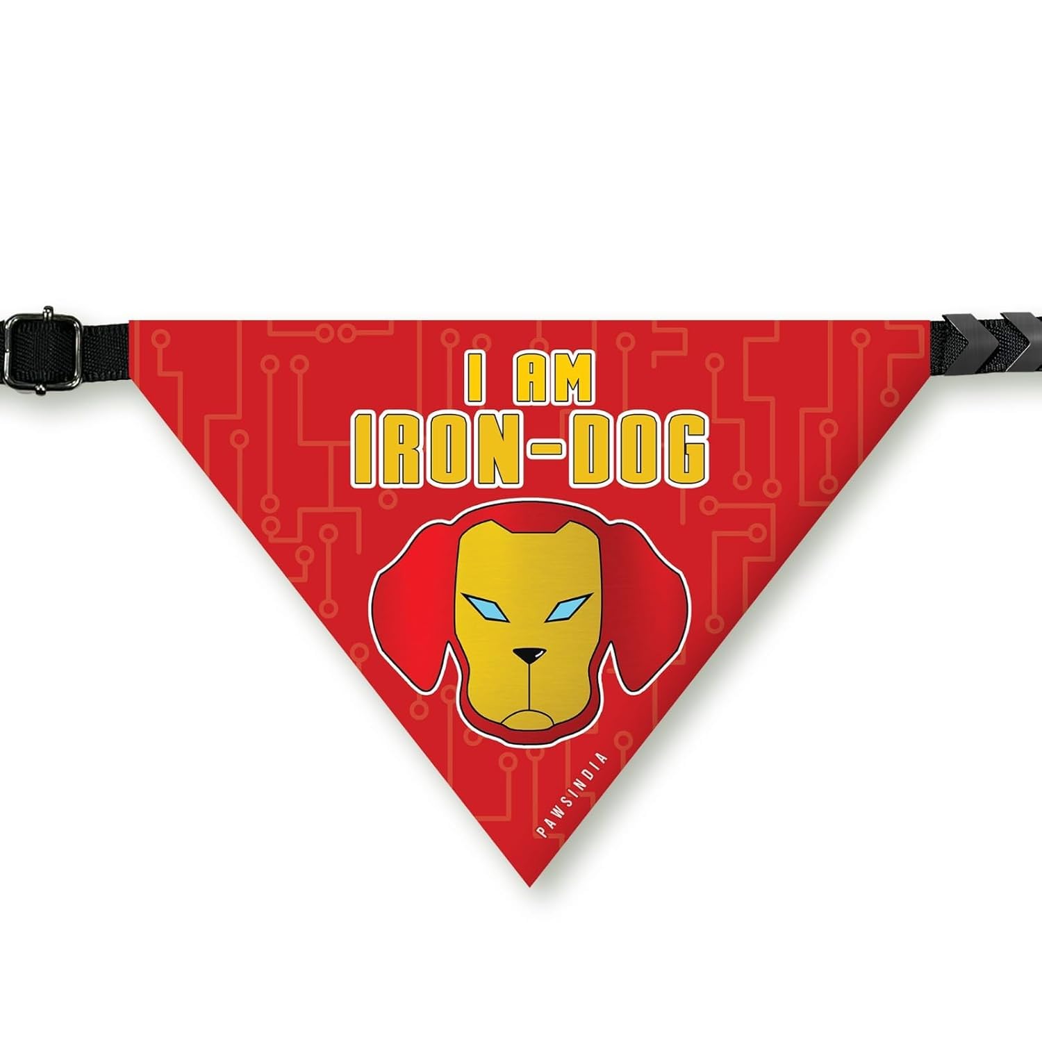 PawsIndia Dog Bandana with Collar Small Medium Large Dogs & Cats 100% Adjustable with Buckle Stretchable Fabric Iron-Dog (B0CQ7S2CNC) Amazon Price History, Amazon Price Tracker