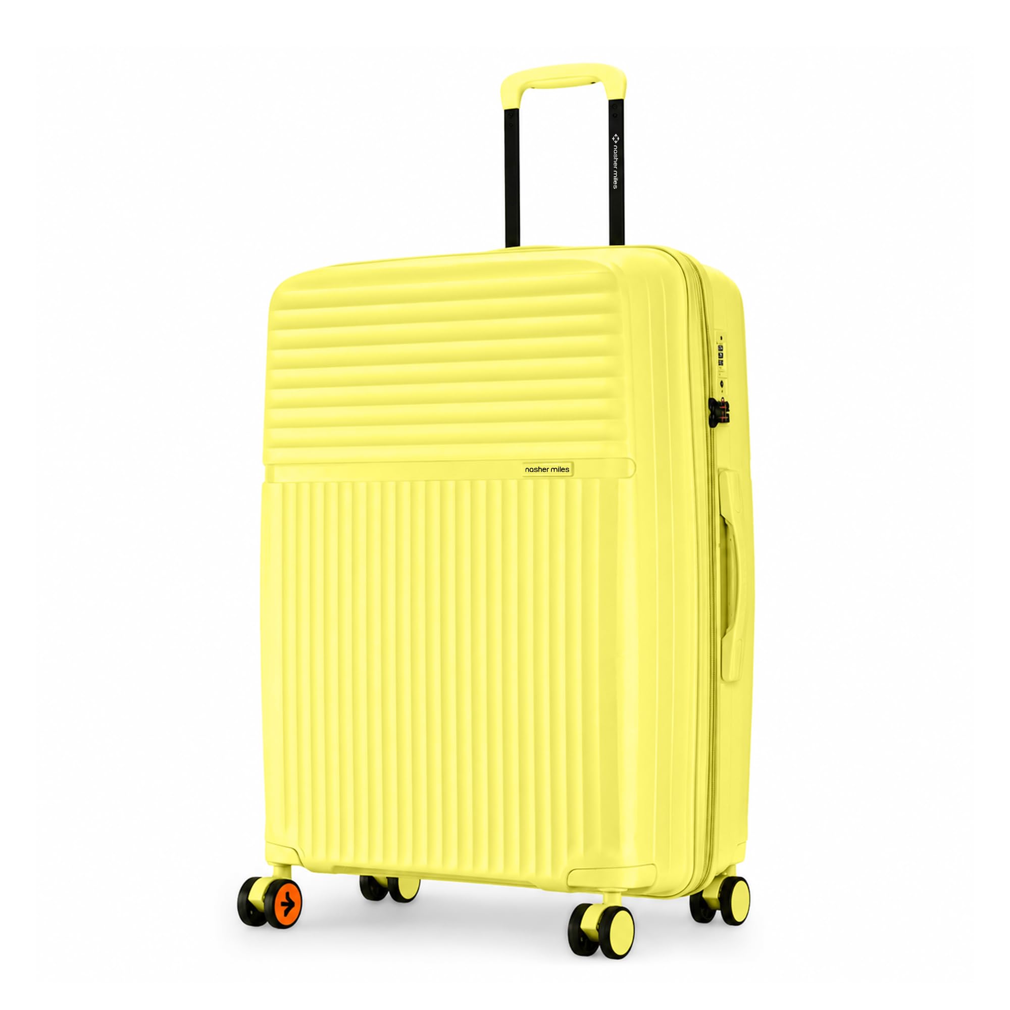 Krabi Expander Hard-Sided Polypropylene Check-in Luggage 28 inch | 75cm | 8 Wheels Large Trolley Bag for Travel | Suitcase (Yellow)