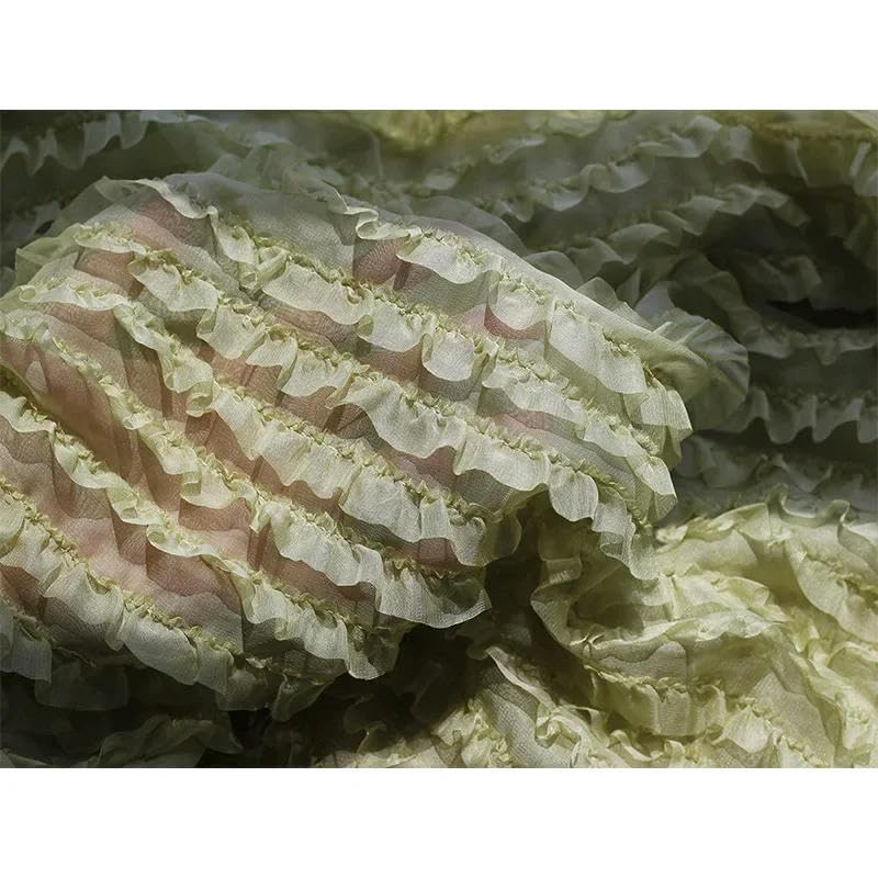 150 cm breit 200 cm lang Krepp-Chiffon-Stoff Spitze Bestickt halbdurchsichtiger Chiffon-Stoff Meterware Chiffon-Stoff für Stoff DIY-Schal