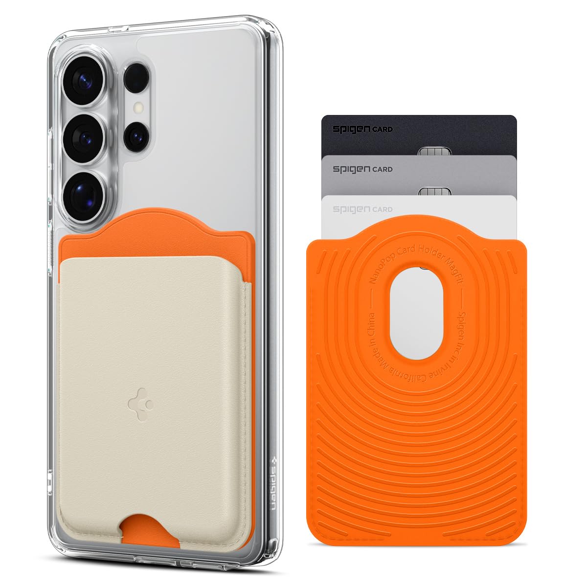 Spigen MagSafe & Magnet Destekli Cüzdan Nano Pop Mag Fit (3 Kartlık) Bej - AFA09233 (Spigen TR Garantili)