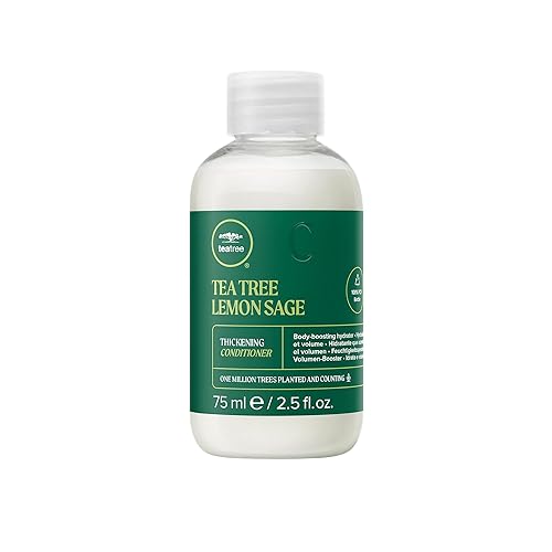 Tea Tree Acondicionador espesante de salvia limón, construye cuerpo + aumenta el volumen, para cabello fino