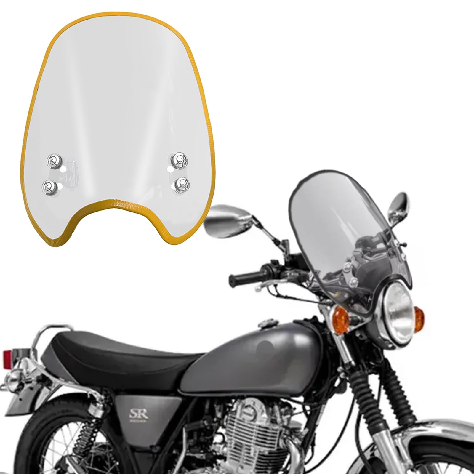 Amazon | HUANGCJCJ For SR400 SR500 2025 対応 バイク用 風防