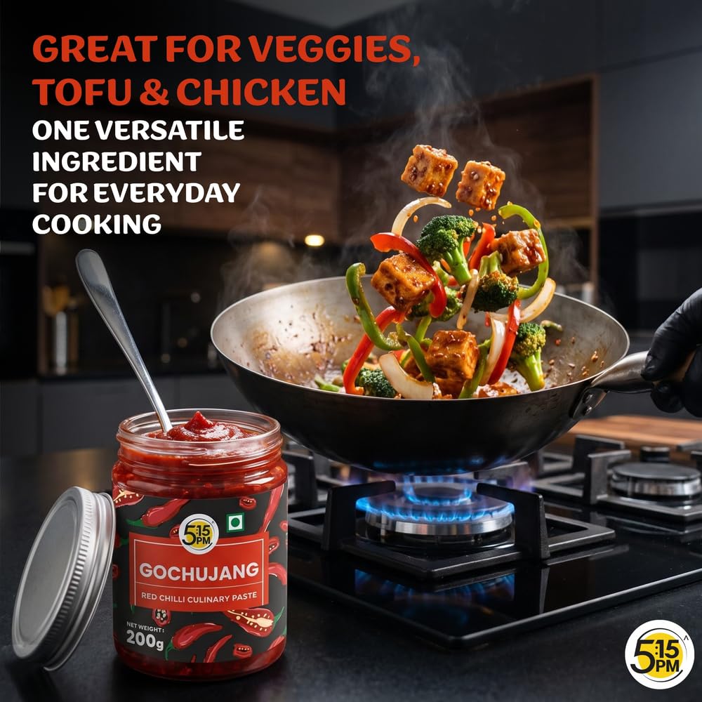 5:15PM Gochujang Korean Paste 200g | Gojuchang Paste Korean Sauce & Hot Chilli Flavour| Sweet, Savory & Spicy Sauce for Cooking & Marinades 3