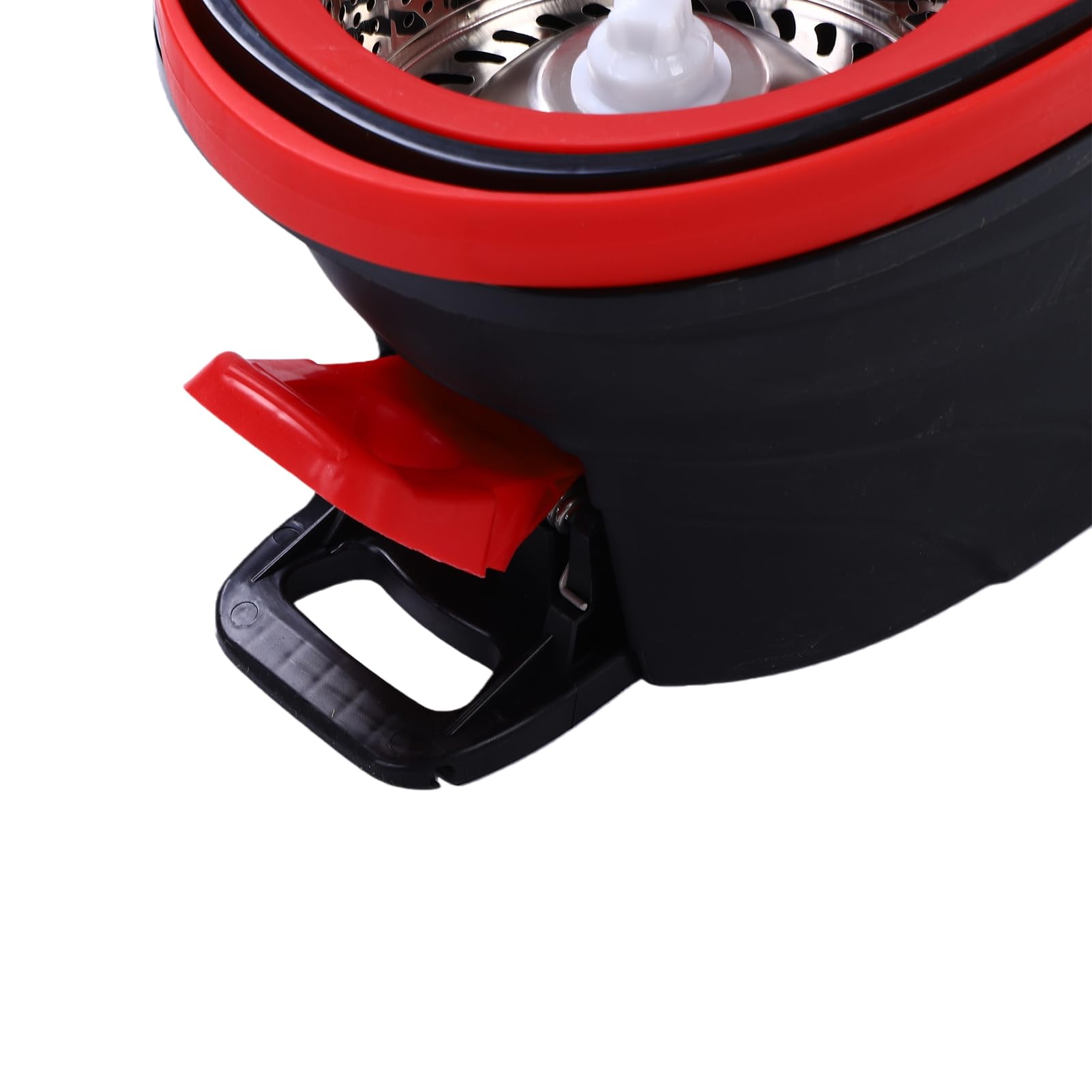 ZJchao Fregasuelos con Cubo de Exprimidor con Pedal, Cabezal Giratorio 360° de Microfibra para Pisos de Madera, Baldosas y Laminados, Incluye 2 Paños Lavables