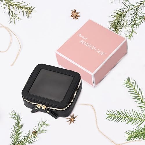 Miniatura 7 de Mini bolsa de maquillaje transparente para viajes, cosméticos y neceser para mujeres, bolsa transparente para automóvil (Cnegro, MINI)