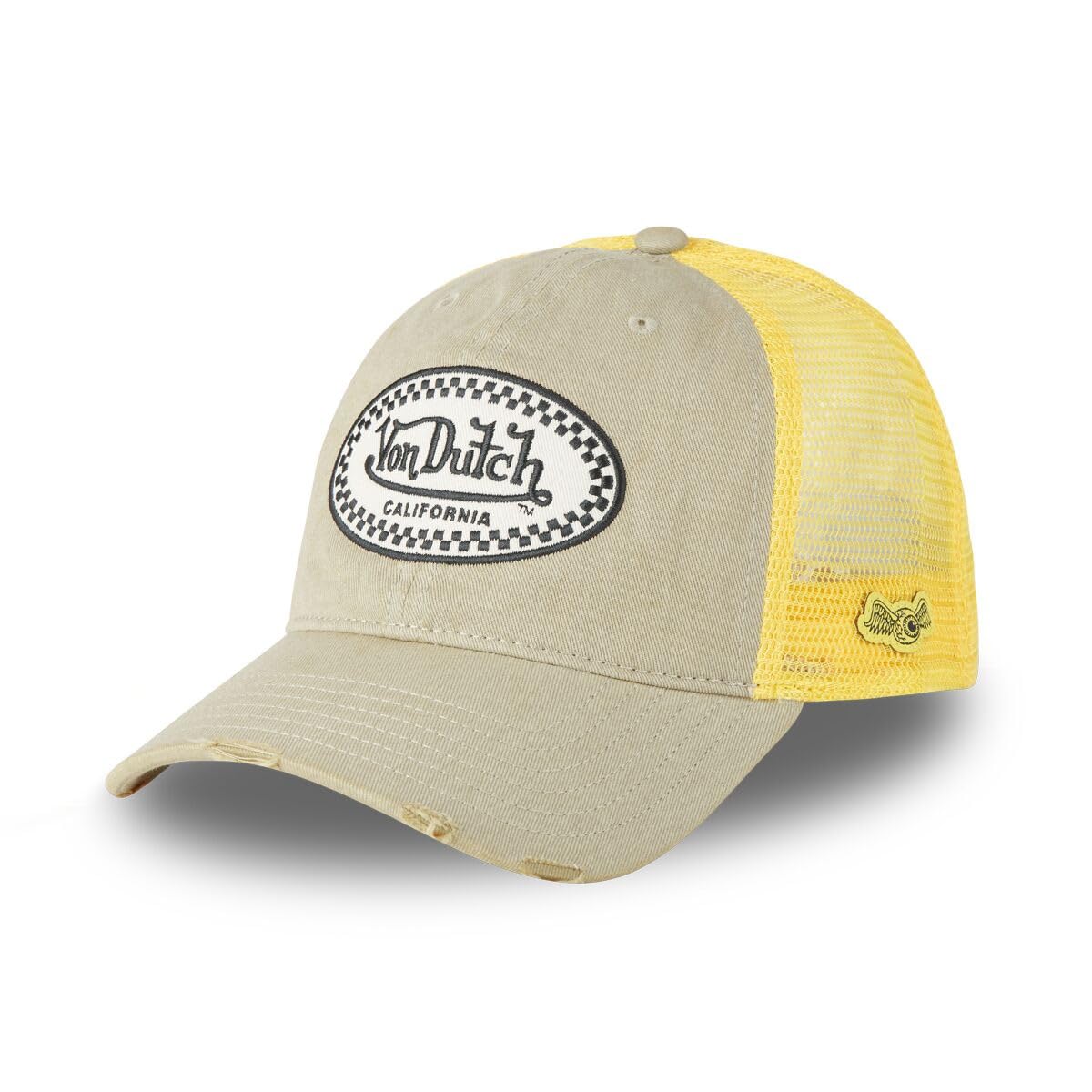 Von Dutch - Yellow cap, Yellow/Beige/Black, One Size