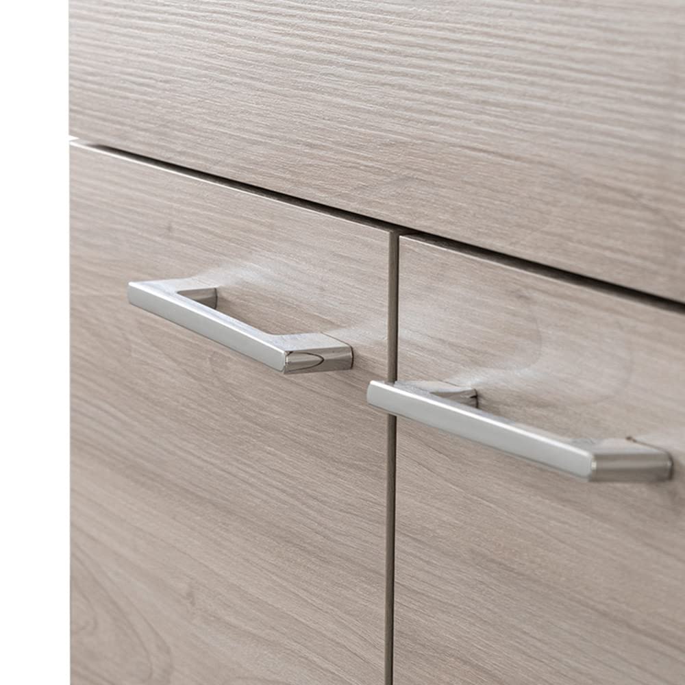 Inbagno Lavatoio con mobile e vasca in Resina resistente agli acidi, Completo di ASSE di Lavaggio e Kit sifone + piletta (60x50 cm 2 Ante, Rovere Grigio)