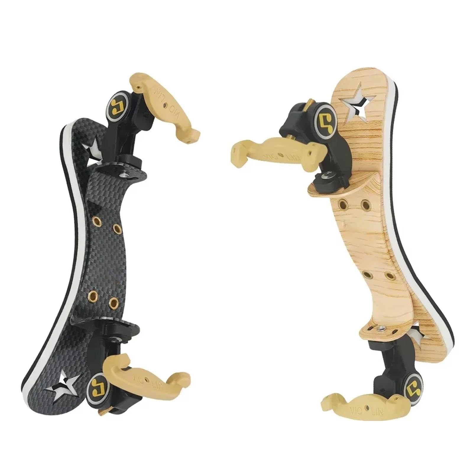 Spallaccio Per Violino Poggiaspalla Per Violino Regolabile In Lega Di Alluminio | Che la prestazione sia più confortevole(1-2 Wooden)