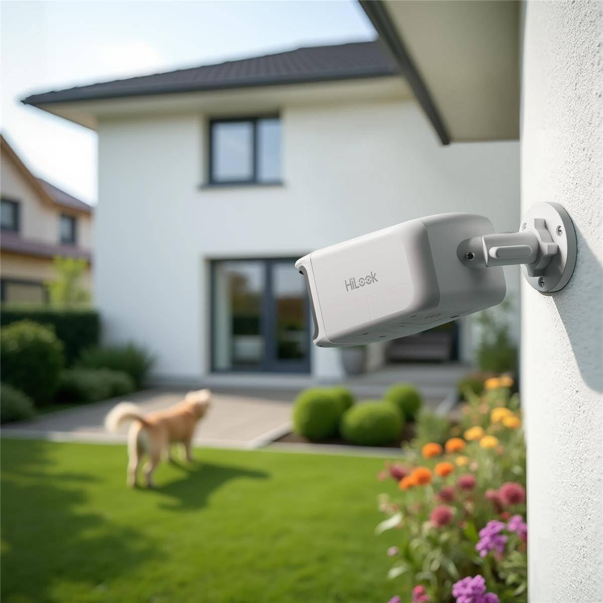 HiLook PoE Überwachungskamera aussen 4K 8MP 180 Grad ohne WLAN Nachtsicht