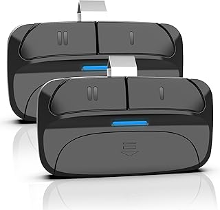 Universal Garage Door Opener Remote Compatible with Liftmaster Chamberlain Genie Craftsman Linear Wayne Dalton Overhead Door Garage Door Opener, Learn Button or Dip Switch, 2 Pack