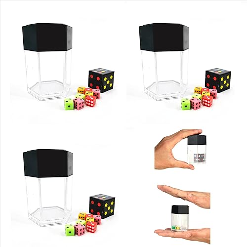 sumrica Magic (3 piezas) Explode Explosion Dados, Trucos de magia fáciles para niños, accesorio mágico, novedad, juguete divertido de primer plano,