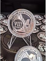 Vista 6 de MYRECOVERYSTORE Silver and Black Pirate Alcohólicos Anónimos AA Chip w/Moneda Cápsula AA Medallón Anual 1-50 años