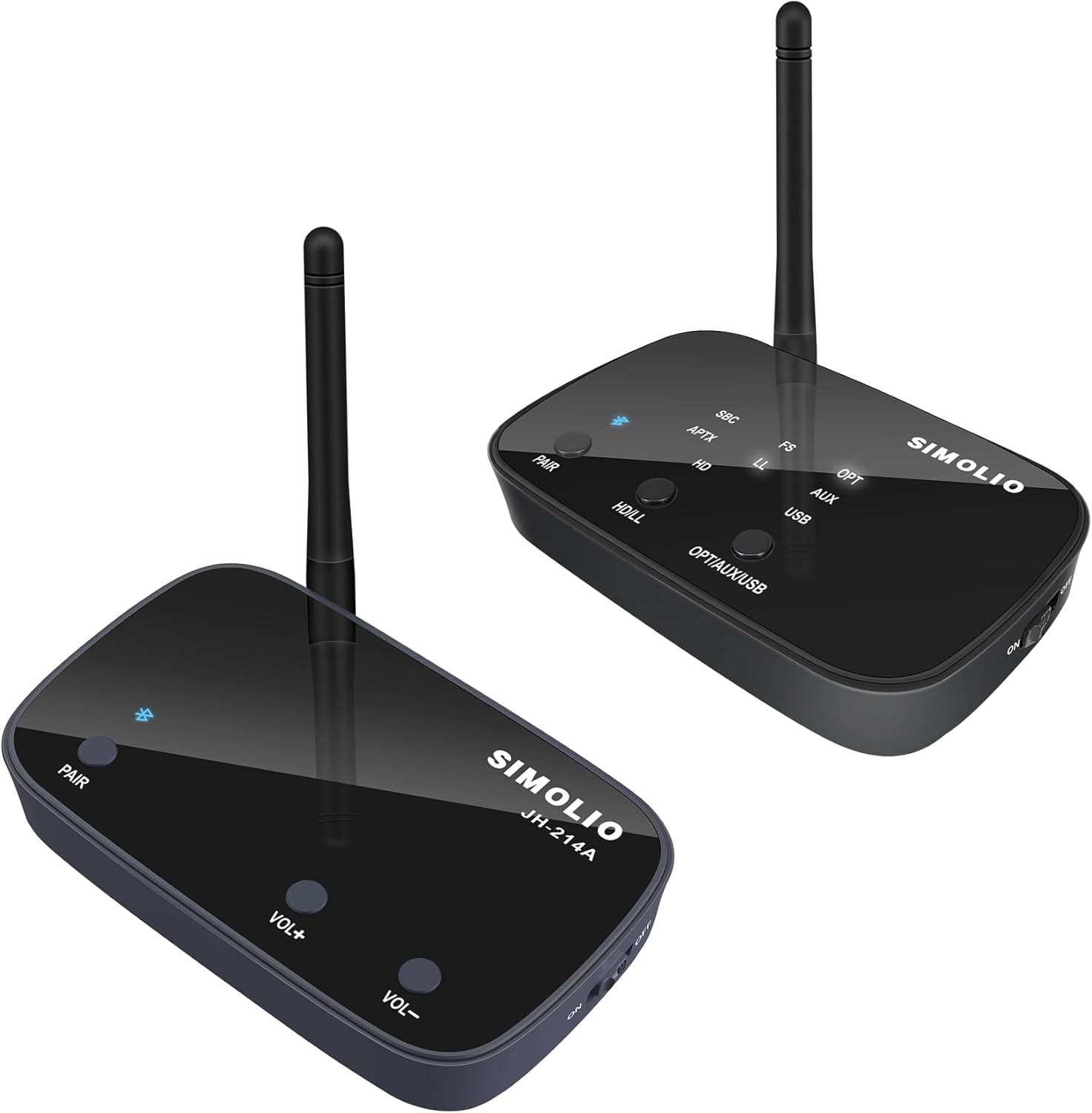 SIMOLIO HiFi Bluetooth Receiver for Home Stereo/Wired Speakers/Amplifier, Bluetooth 5.0 Transmitter for TV, aptX Low Latency & aptX HD Wireless Audio Adapter for BT Headphones/Speakers