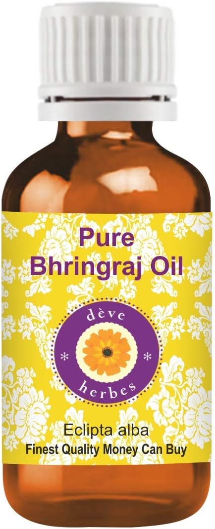 Deve Herbes Bhringraj Oil (Eclipta alba) | Infused | Pure | Non-Sticky | Lightweight | For Scalp Application | Traditional Ayurvedic | Men & Women | 50ml