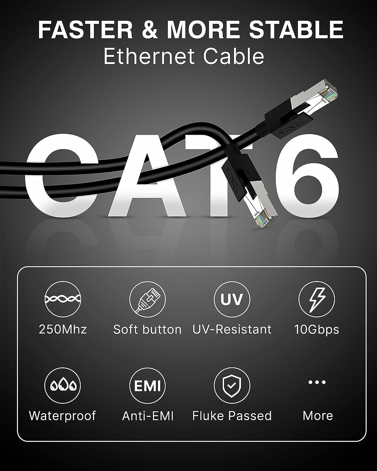 Kabel krosowy Ethernet RJ45 Cat6 o wysokiej prędkości, kabel LAN, kabel sieciowy do komputera