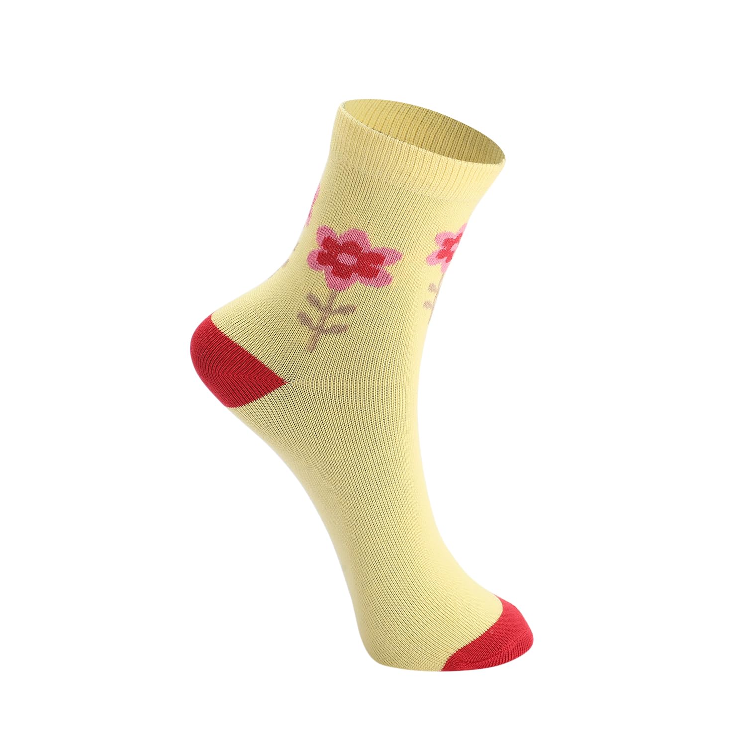 PRIMESOX MOVE ON Kids Girls Socks | Comfortable & Soft Printed Cotton Socks for Girls - Multicolor Pack of 5 Pairs (11-14 Years) - Image 4 thumbnail