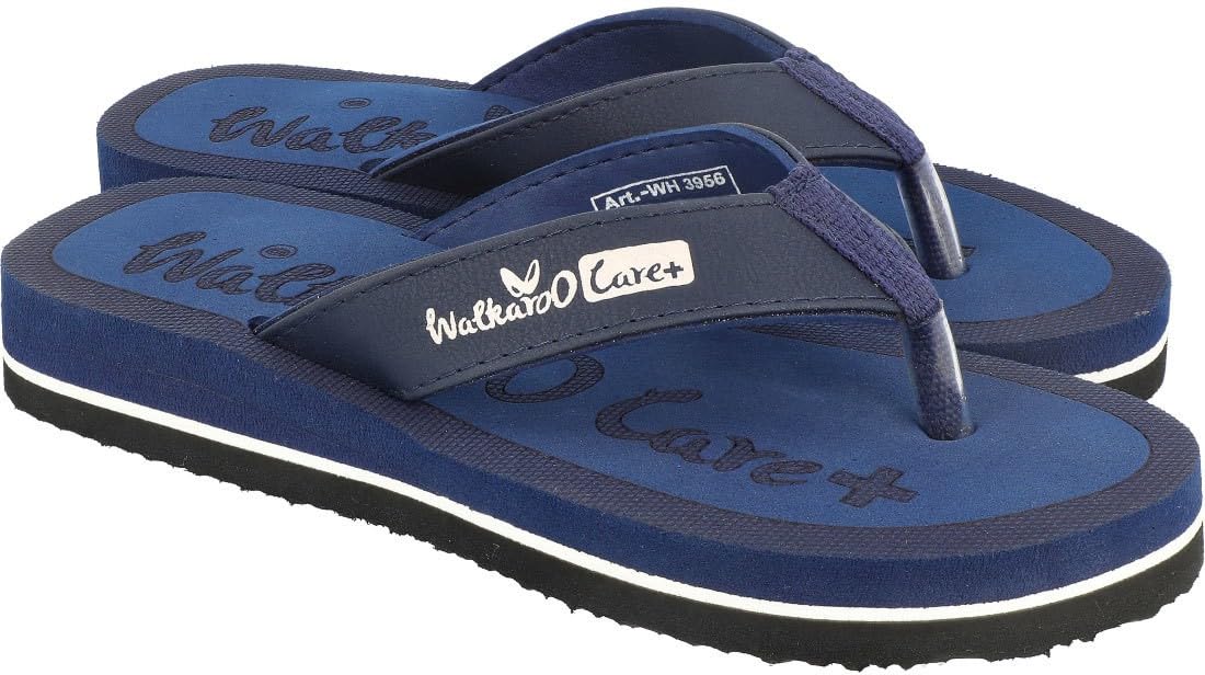 WALKAROO WH3956 Womens Orthopaedic Regular use Slippers for Indoor and Outdoor - NavyBlue (B0CSSLBK69) Amazon Price History, Amazon Price Tracker