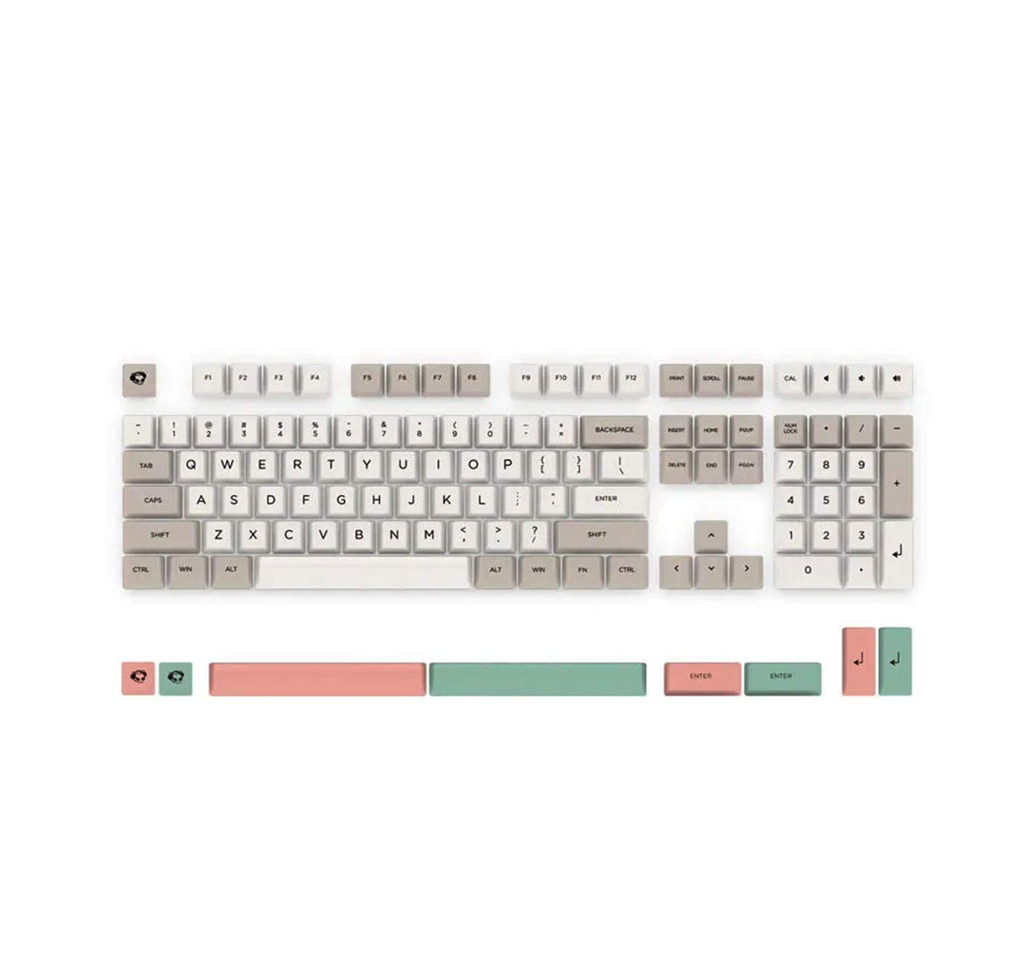EPOMAKER AKKO-9009 116 Keys Retro OEM Profile Thermal Sublimation PBT Keycaps Set for Mechanical Key