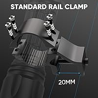 Vista 6 de Linterna Táctica de Riel Picatinny de 5000 Lúmenes - 5 Modos Luz de Rifle Recargable por USB con Interruptor de Presión - Ideal para Caza, Camping