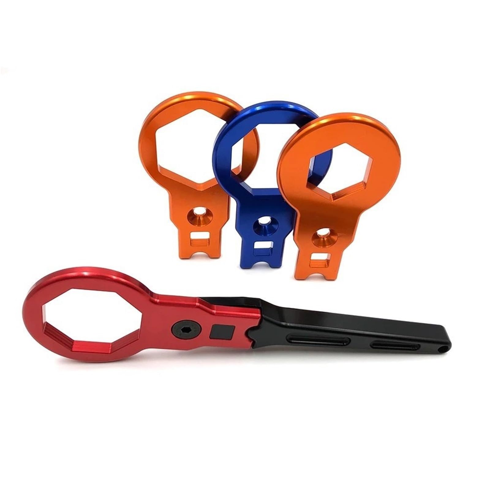 AWEUDNHI Flywheel Puller Motorcycle Fork Cap Wrench and Sleeve Fit for KYB SHOWA WP Front Shock Absorber Removal Repair Tool 50/49/35mm Spanner Clutch Hub Basket Holder(Fork Cap Wrench)