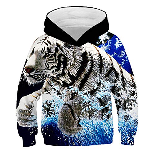 Pull à capuche unisexe 3D enfant idéal pour le streetwear des garçons et filles
