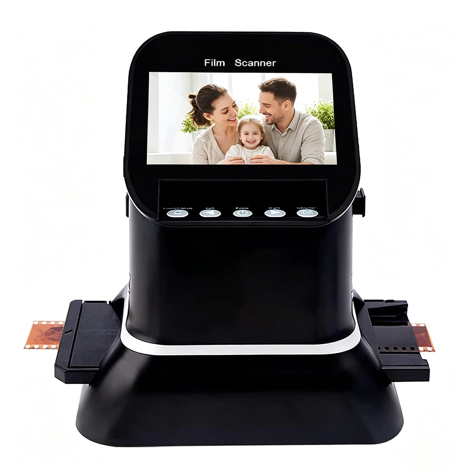 Scanner Digitale Per Diapositive Da 4,3", Alta Risoluzione 120, Supporta 5 Tipi Di Pellicola 120, Converte Negativi E Diapositive Da 35 Mm, 135, 126 E 127 In Jpeg Digitale, Scanner Per