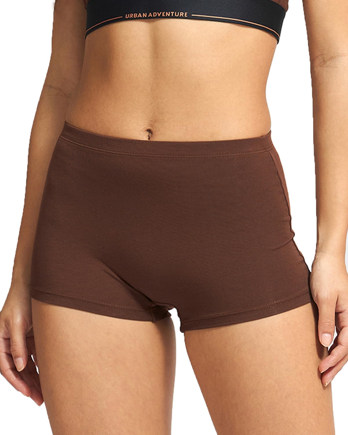 High Coverage Bamboo Micro Modal Spandex Boy Shorts Panties for Women with No Marks Waistband and StayFresh Treatment