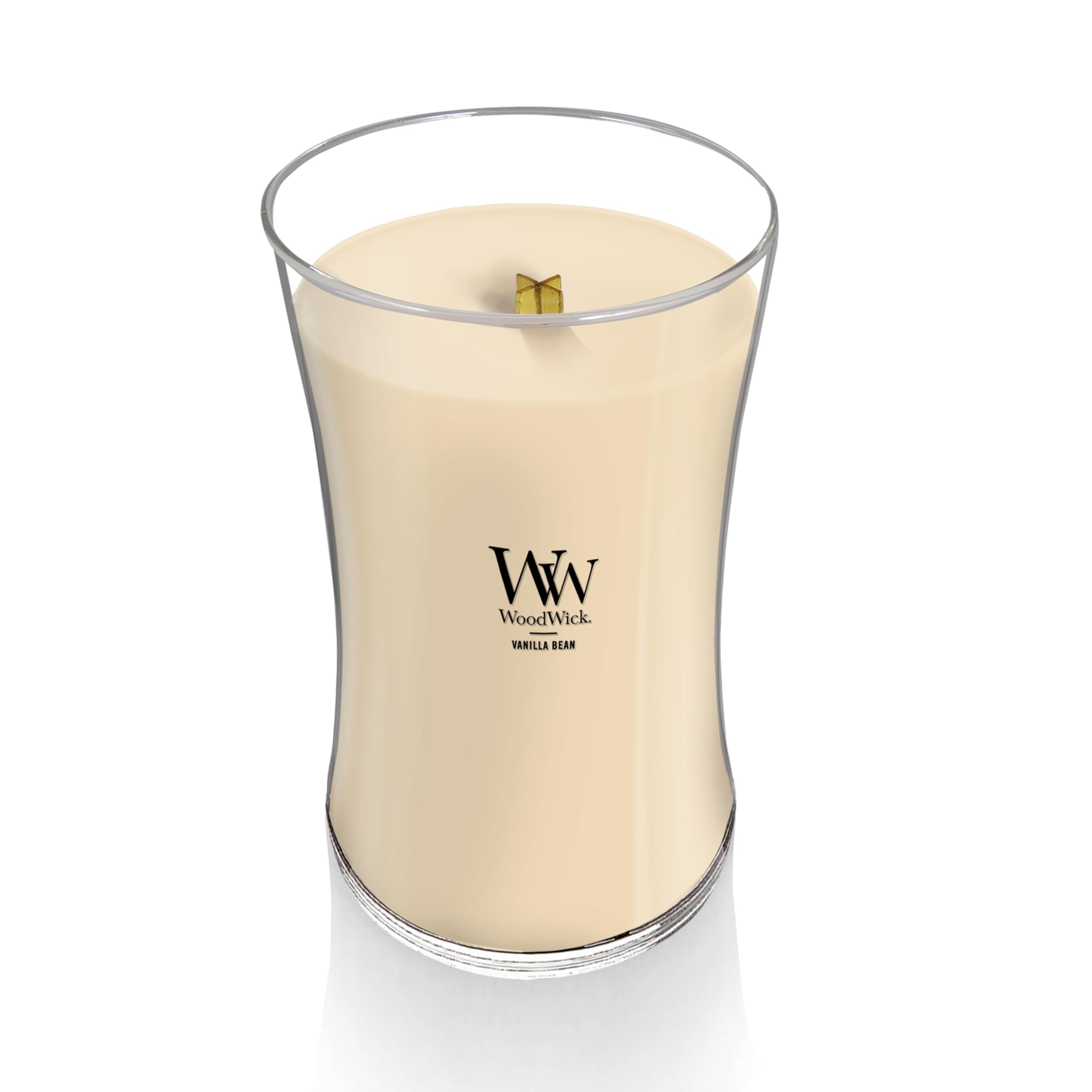WoodWick candela grande profumata con stoppino scoppiettante | Vanilla Bean | Durata Fino a 130 Ore