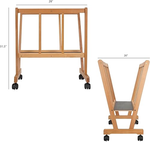 Miniatura 3 de Cappelletto Allegra - Estante de impresión de madera de haya maciza, estante de almacenamiento y exhibición para obras de arte, lienzos y carteras,