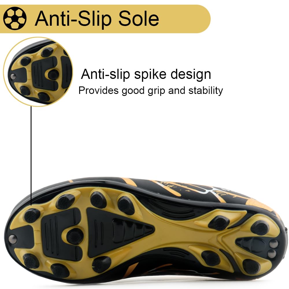 Scarpe da Calcio Ragazzi Ragazze Scarpe da Allenamento Bambini Spike Antiscivolo Traspiranti per Esterni Sportivo Sneakers Unisex 28-37EU