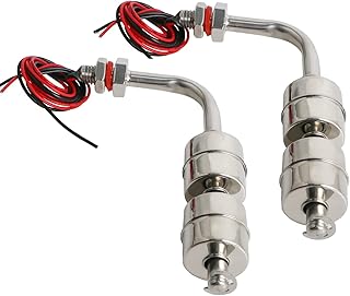 Aopin Water Level Sensor Switch Stainless Steel,Liquid Level Sensor Float Switch, Plastic Ball Float Controller For Water Pump Fish Tank Cistern Sump Filter Aquarium Swim Pool Garden Pond Liquid 2 Pcs
