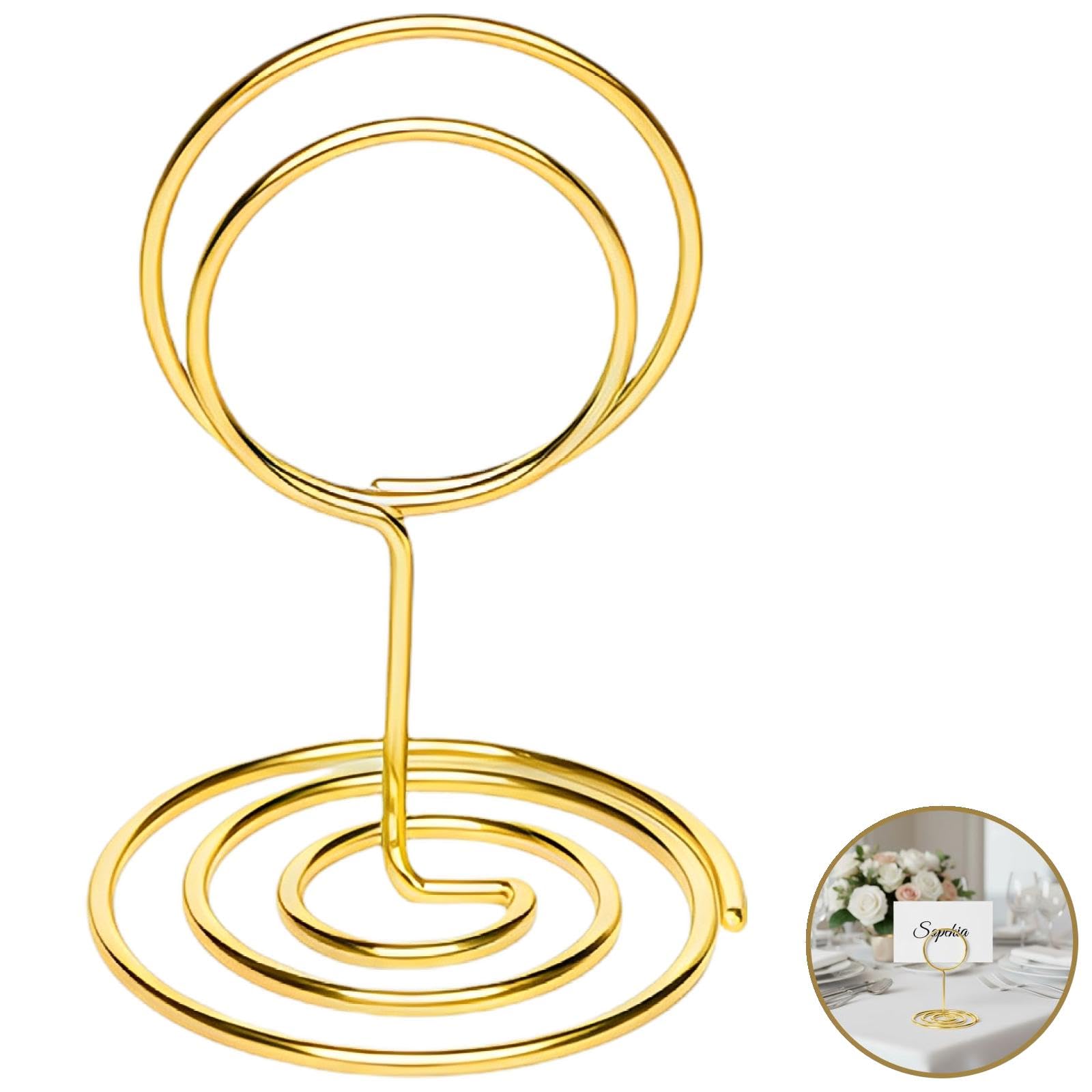 36 Stück Metall Tischkartenhalter Set, mit Tischnummernhaltern in 50, 85 und 220 Ausführung, goldene Menü Memo Notiz Clip Ständer für Hochzeiten, Partys, Events