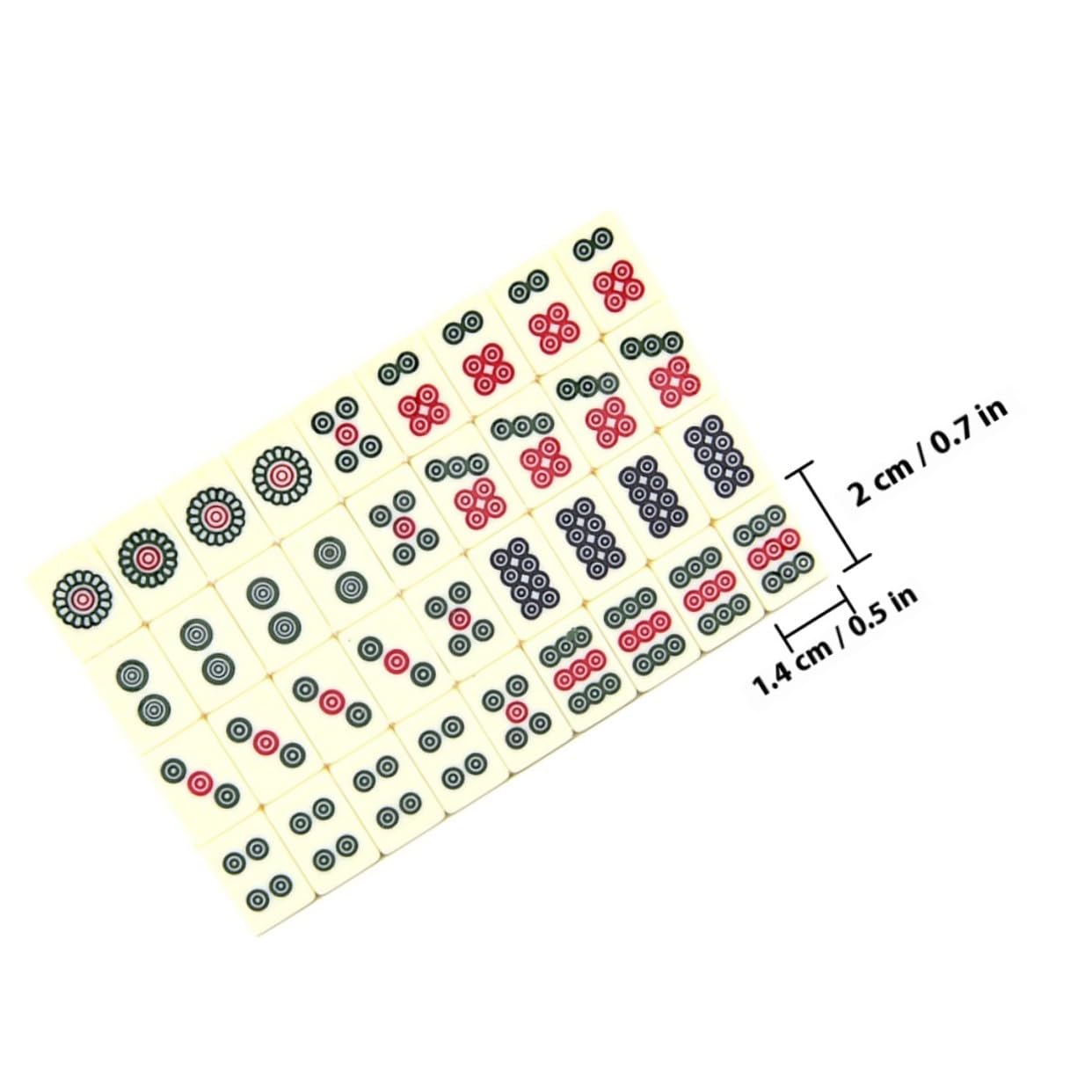 Kompaktes Mahjong Satz 1 Satz aus PVC für Zuhause und Reisen | Kleines Chinesisches Spielzeug, Party und Heimnutzung, Fördert Logisches Denken und Hand Auge Koordination