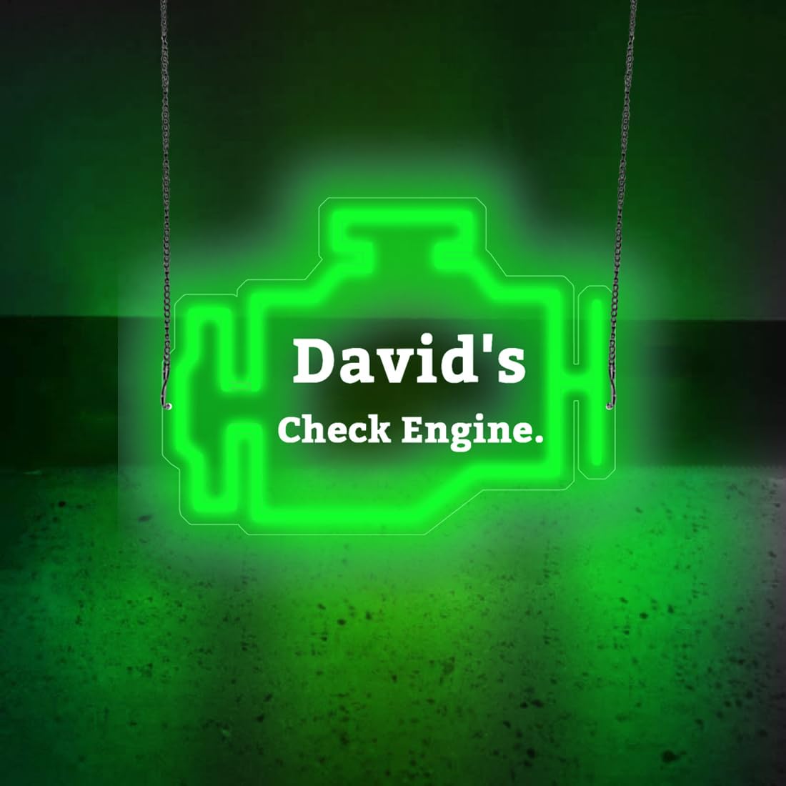 Insegna al neon personalizzata con motore a controllo motore, per decorazione da parete, incisione 3D personalizzata, per garage, grotta, officina, officina, figlio, papà, regalo di compleanno