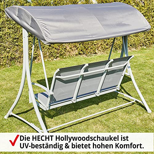 ️HECHT 3 Sitzer Hollywoodschaukel mit Metall Gestell & verstellbarem