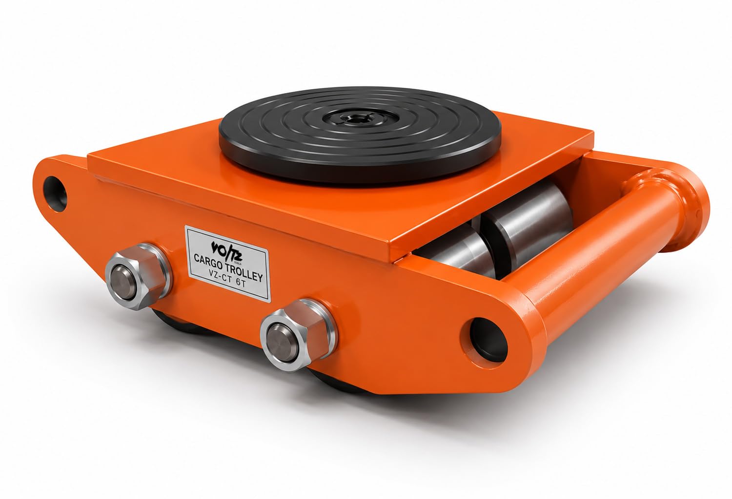 VOLTZ 6 Ton Heavy Duty Machinery Mover | 360° Rotation Machine Dolly Skate | 4 Steel Roller Cargo Trolley (13200 lbs Capacity) Steel wheel-image-4