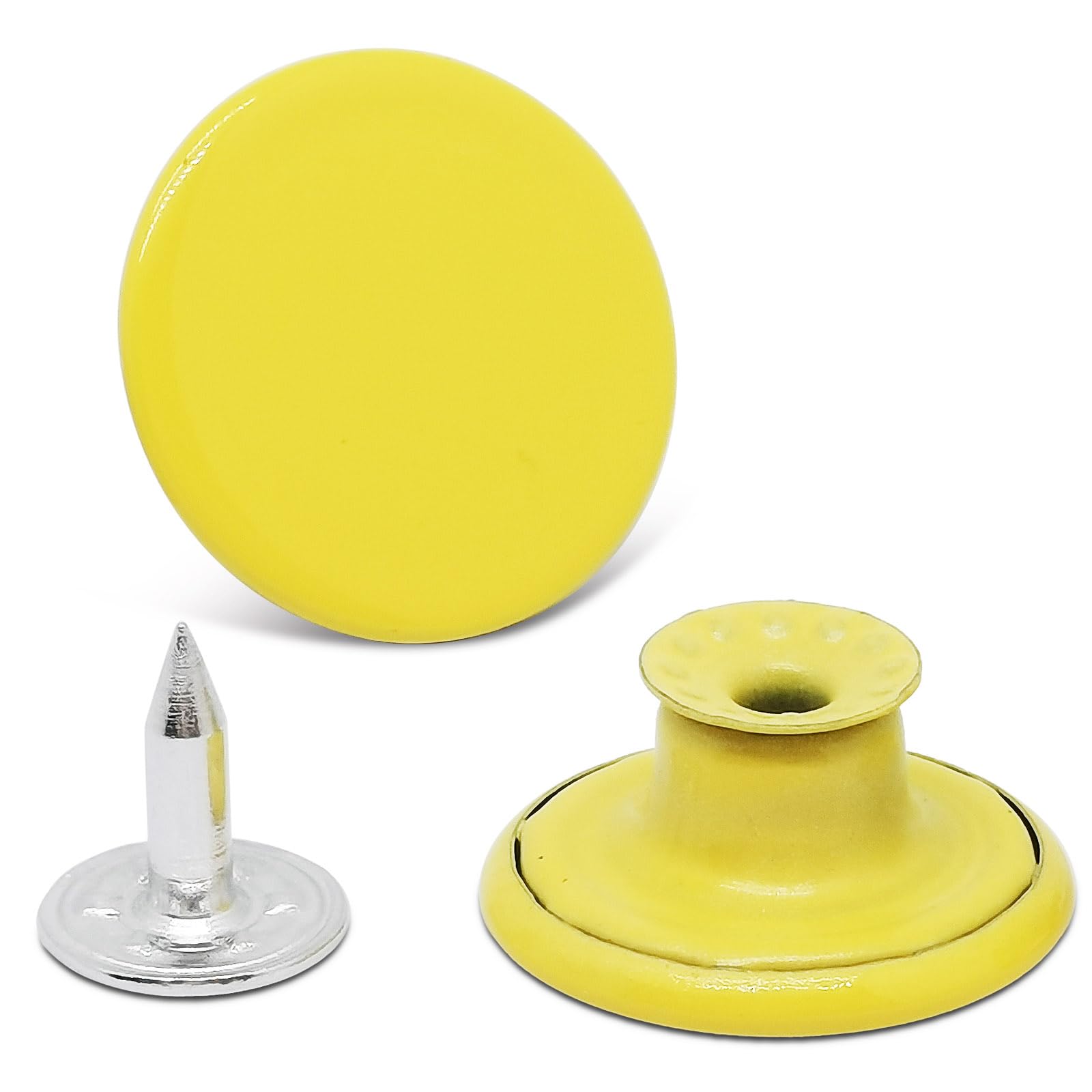 Amazon.com: 20sets 17mm Color Flat No-Sew Metal Buttons,Yellow