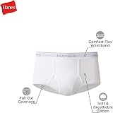 Hanes Men's Moisture-Wicking Cotton Briefs, Black, Multi-Packs Available, White-6 Pack, M (Pack of 6) - 5