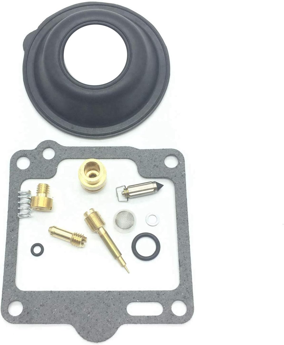 3 Set Motorcycle Accessories:1 Set Plunger Diaphragm Carburetor Repair Kit & 2 Set Diaphragm Valve Gasket Parts Set