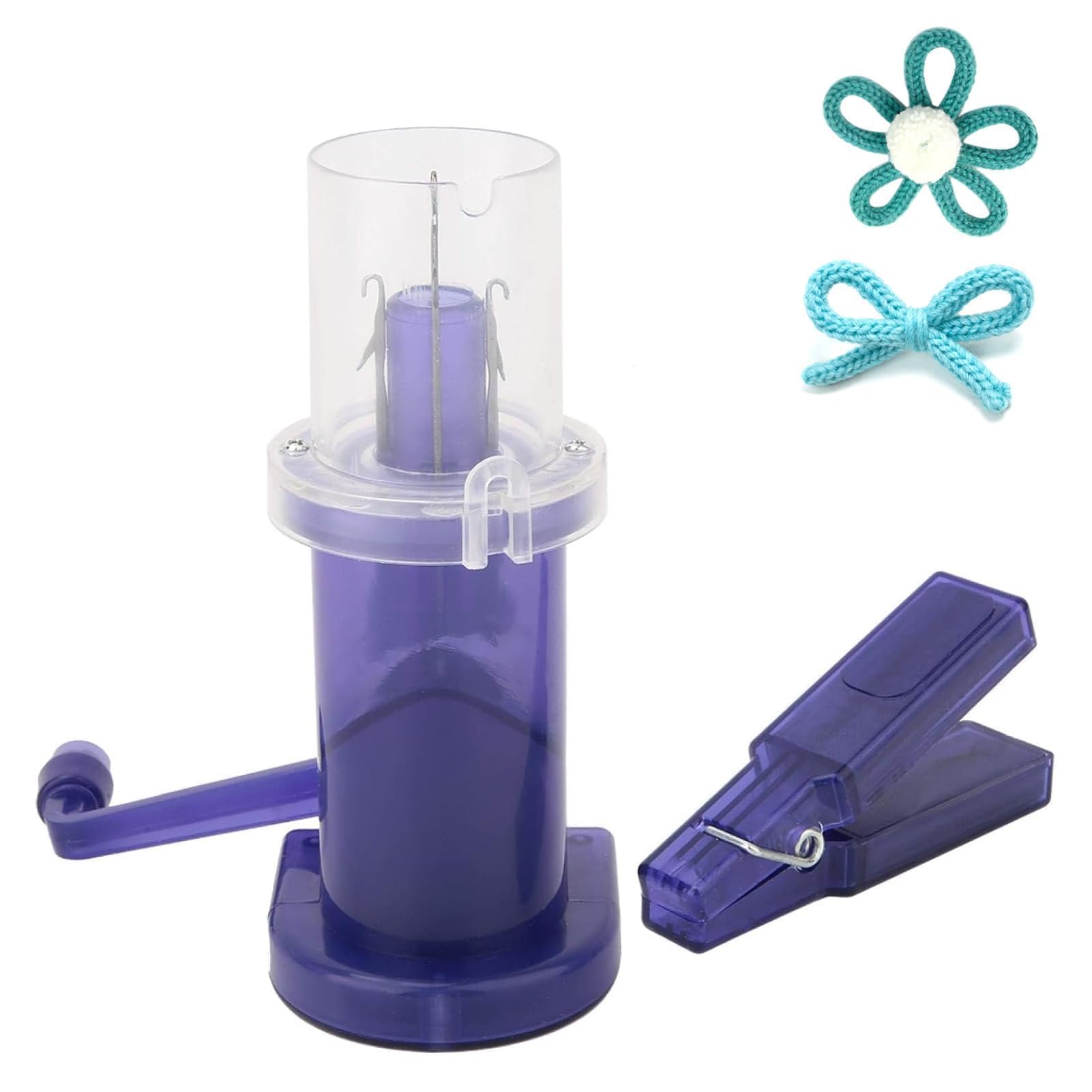 HERCHR Knitting Machine French Icord Hand Knitting Machine DIY Spool Knitter Hand Operated Handmade Manual Rope DIY Spool Knitter Bracelet Weave Tool