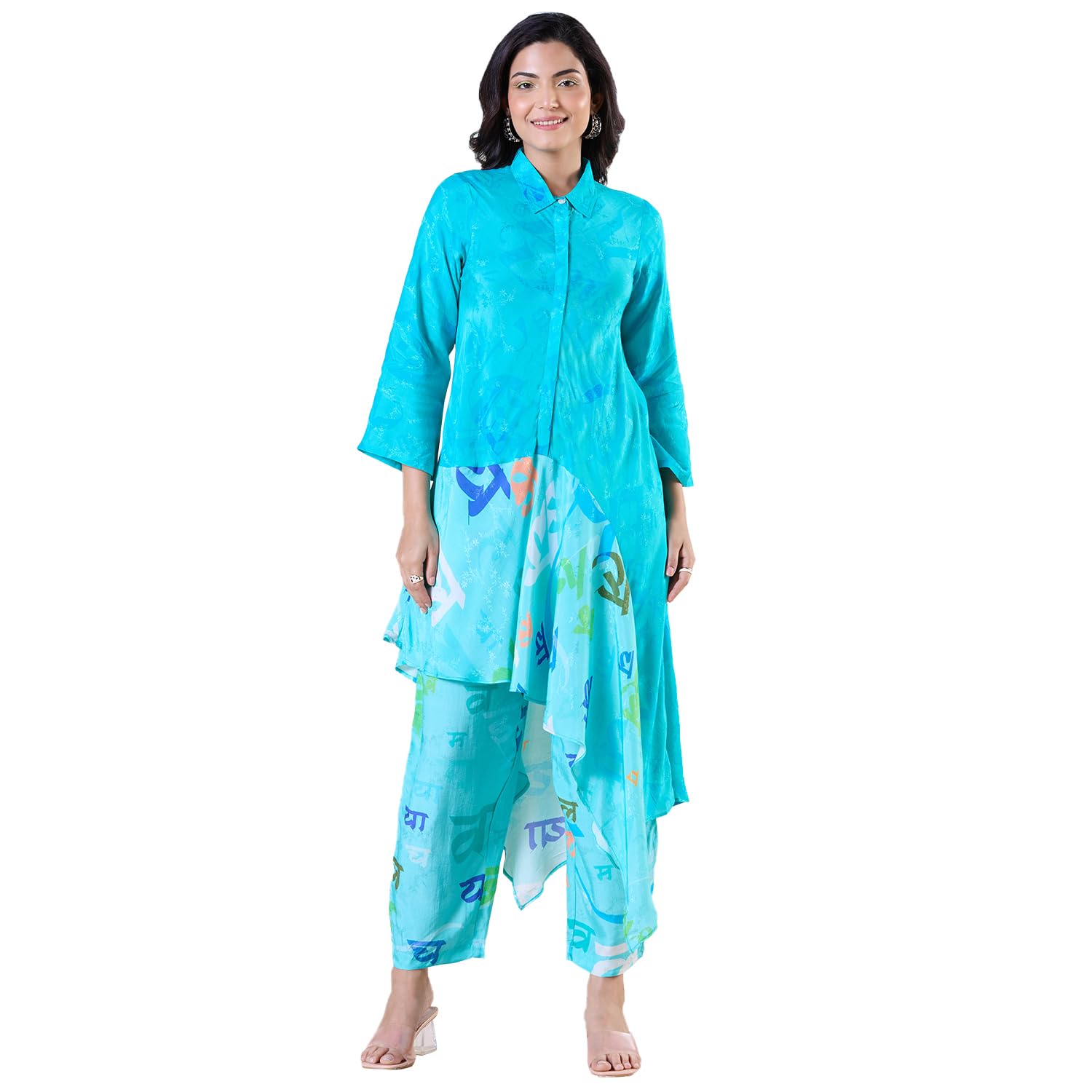navyasa by liva navyasa blue liva muslin jacquard digital print co-ord set for women-picture-25