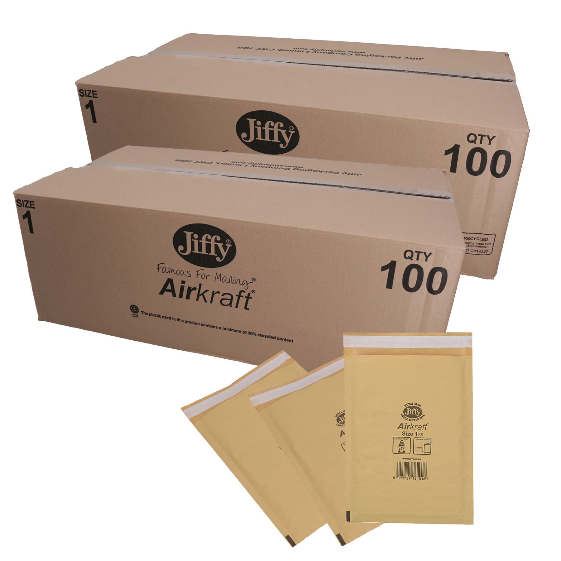 AB Tools 200 buste imbottite per posta Airkraft, color oro, misura 1
