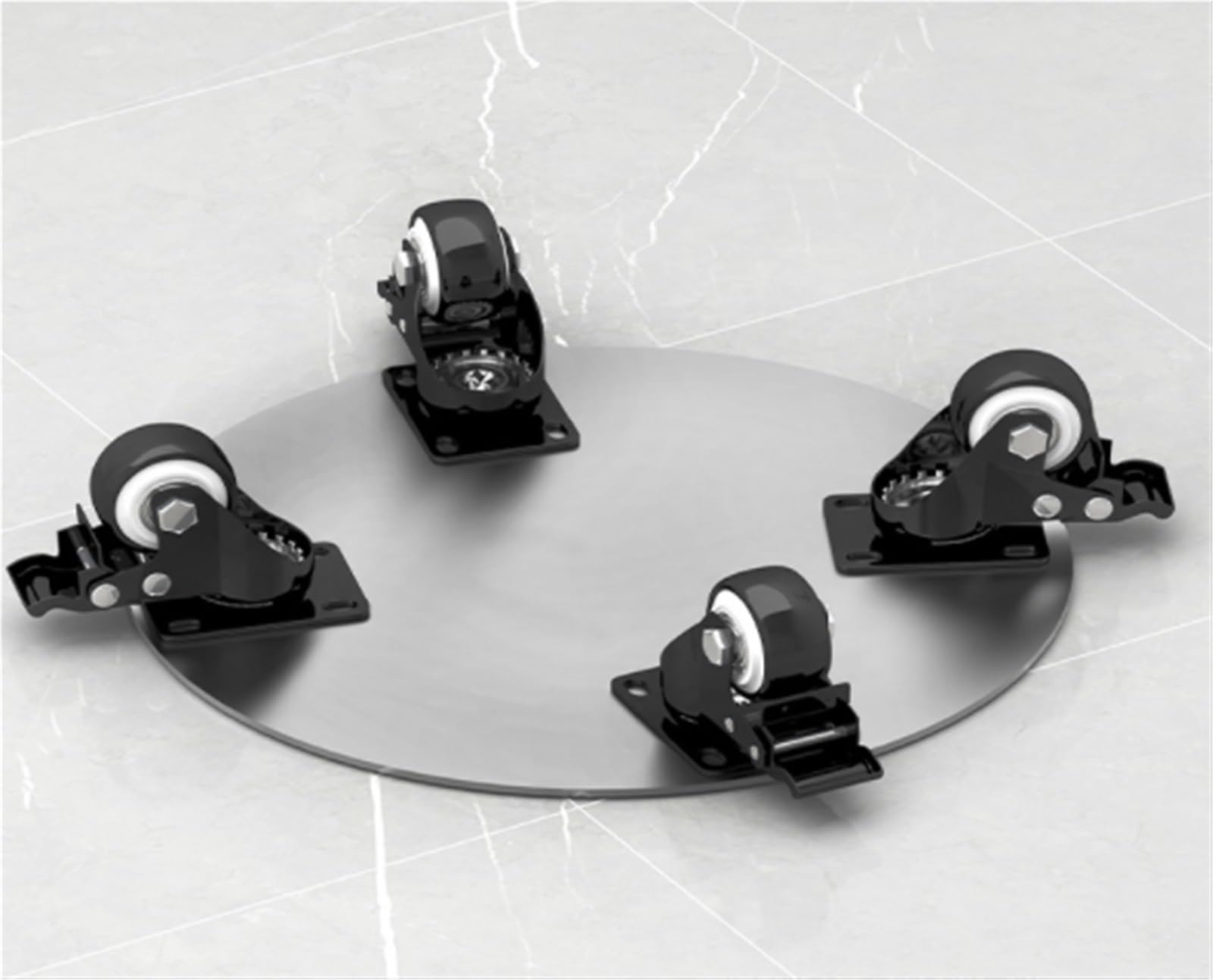 Carrello portavasi per Piante in Acciaio Inox con Ruote e Staffa Mobile, Adatto per Interni ed Esterni, Adatto per Attrezzi da Giardino.